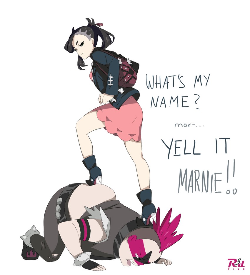 marnie and team yell grunt (pokemon and 1 more) drawn by r3dfive