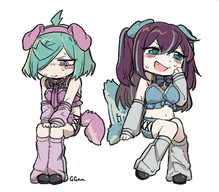 akoya matama, anemo nemo, loco musica, and leberblume (mahou shoujo ni akogarete) drawn by guagua977