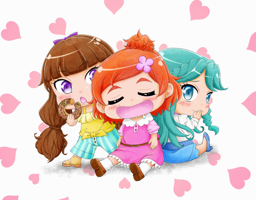 amanogawa kirara, haruno haruka, and kaidou minami (precure and 1 more) drawn by sukanku1215