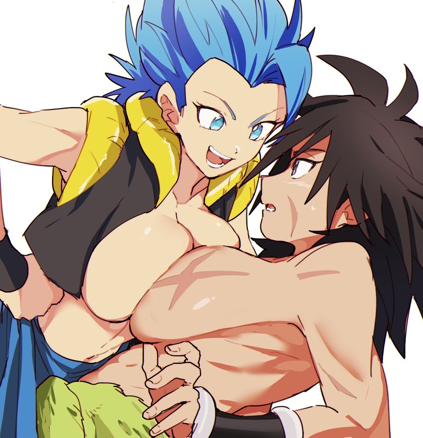 gogeta and broly (dragon ball and 2 more) drawn by bidarian