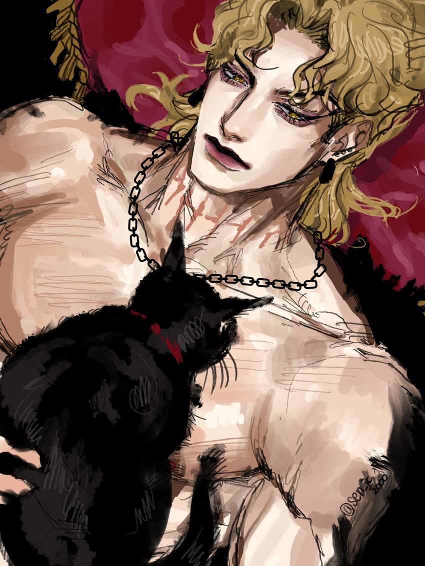 dio brando (jojo no kimyou na bouken and 1 more) drawn by sen_jc2000