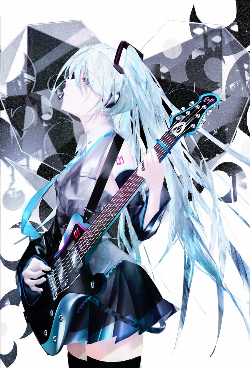 hatsune miku (vocaloid and 2 more) drawn by 2em34