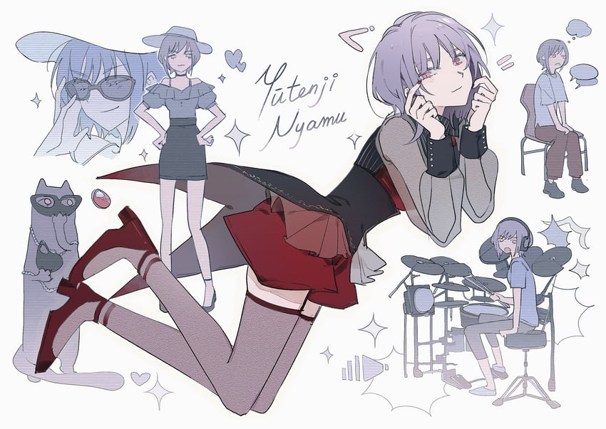 yuutenji nyamu and amoris (bang dream! and 1 more) drawn by reiboubyou