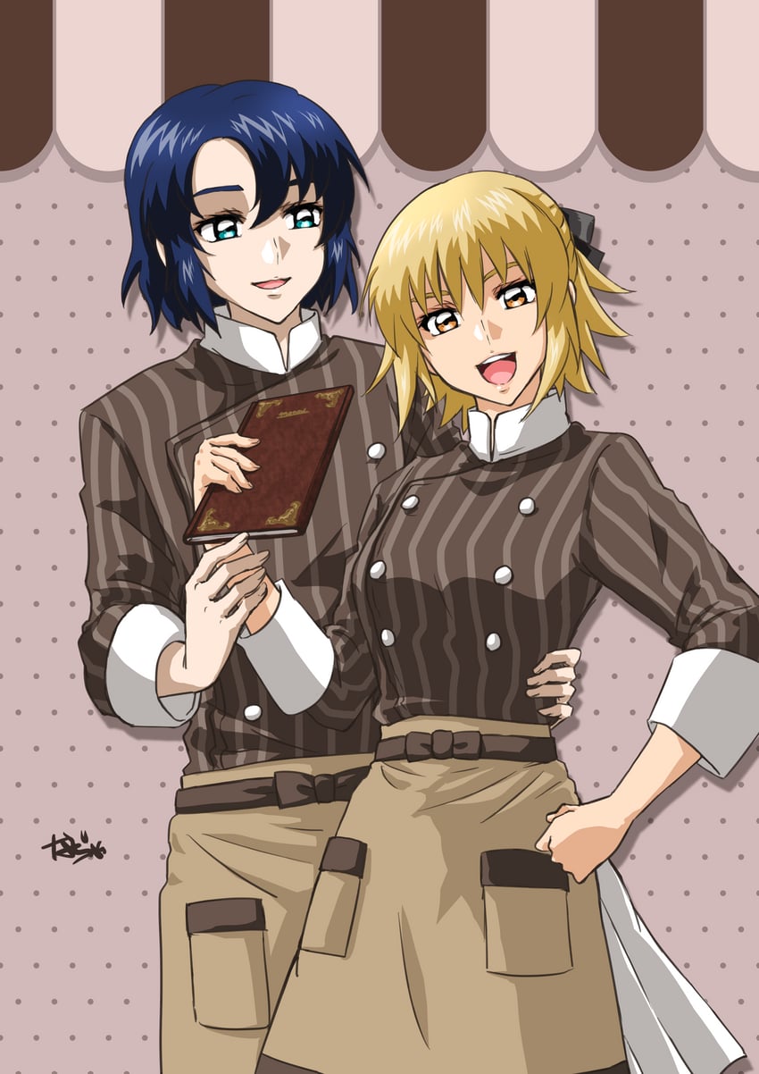 cagalli yula athha and athrun zala (gundam and 3 more) drawn by nagisa_(nagi7mayn)