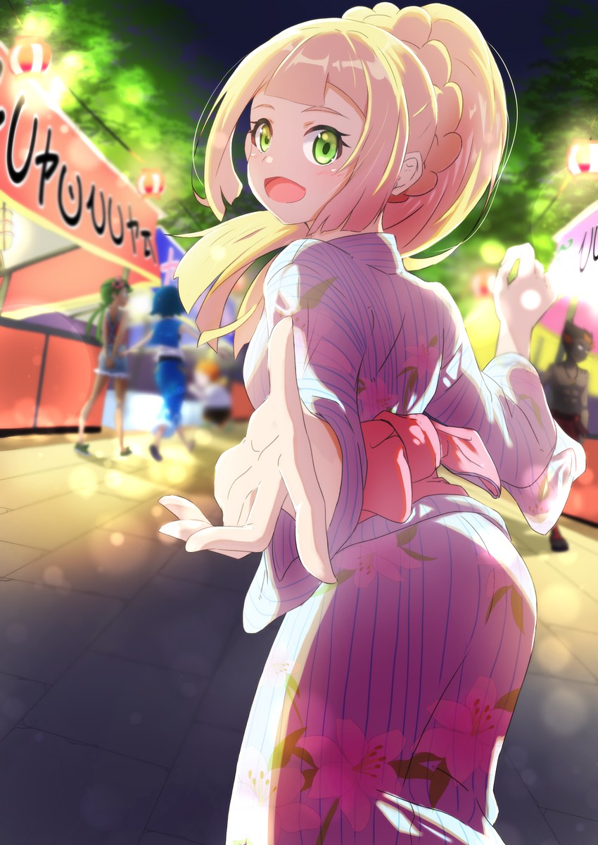 lillie, lana, mallow, and kiawe (pokemon and 1 more) drawn by negimiso1989