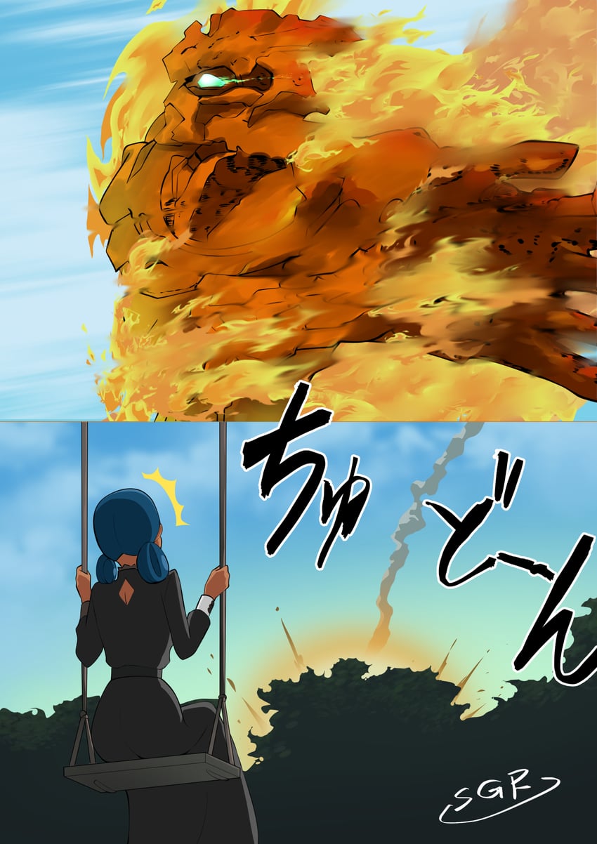 gquuuuuux, lalah sune, and kamen rider ketaros (gundam and 4 more) drawn by que415