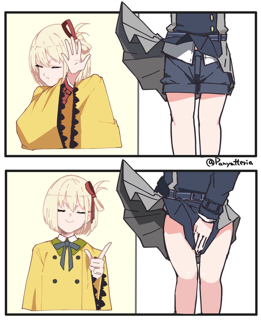 nishikigi chisato and inoue takina (lycoris recoil) drawn by panyatteria
