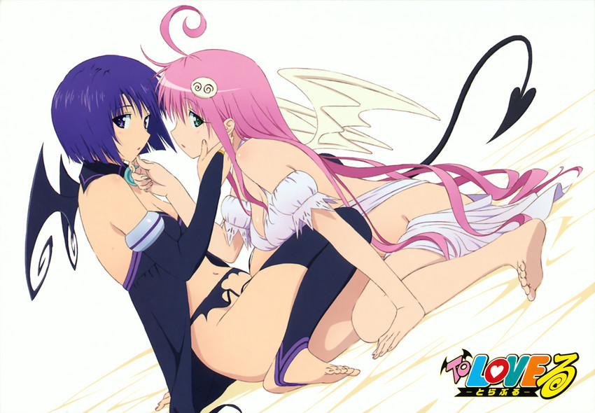 lala satalin deviluke, sairenji haruna, and peke (to love-ru) drawn by yabuki_kentarou