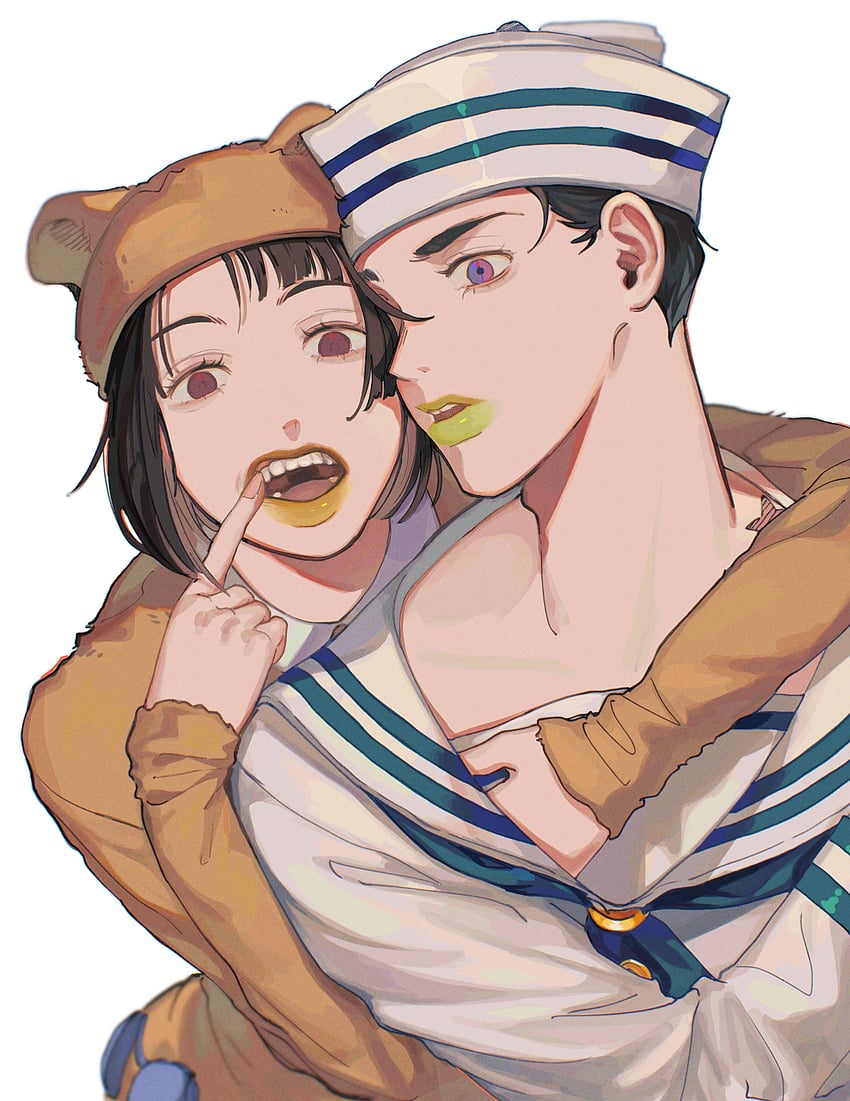 higashikata josuke and higashikata daiya (jojo no kimyou na bouken and 1 more) drawn by inanashil