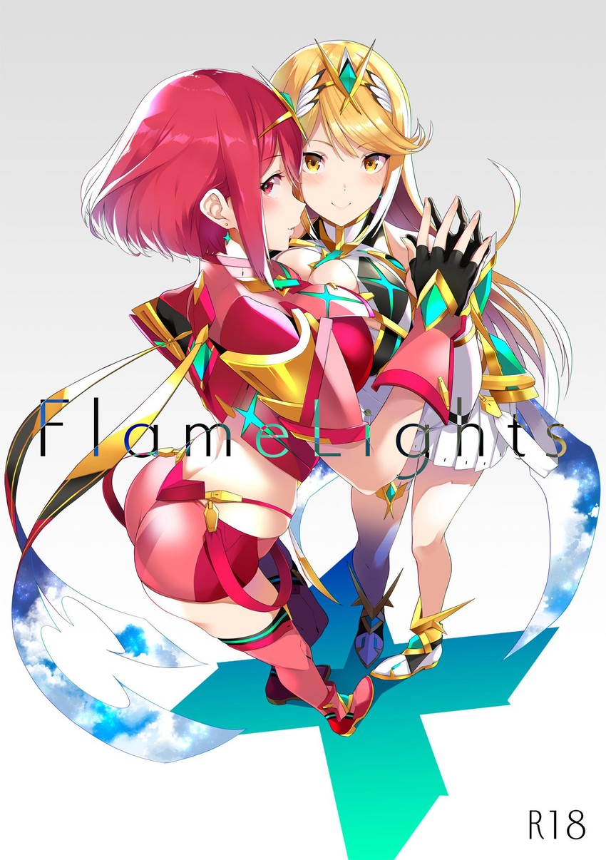 pyra and mythra (xenoblade chronicles and 2 more) drawn by yuuki_shin
