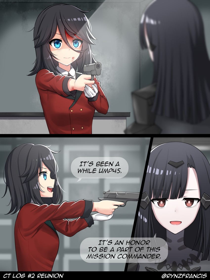 female commander and nyto (girls' frontline) drawn by rynzfrancis