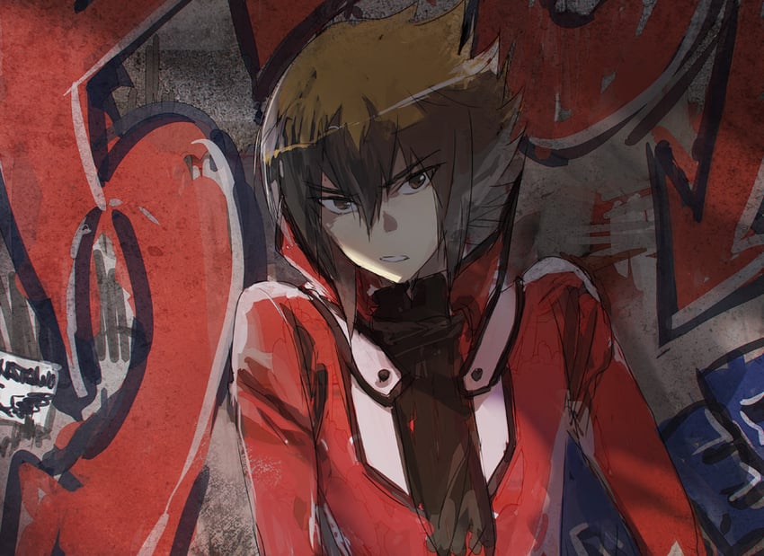 yuki judai (yu-gi-oh! and 1 more) drawn by moribuden