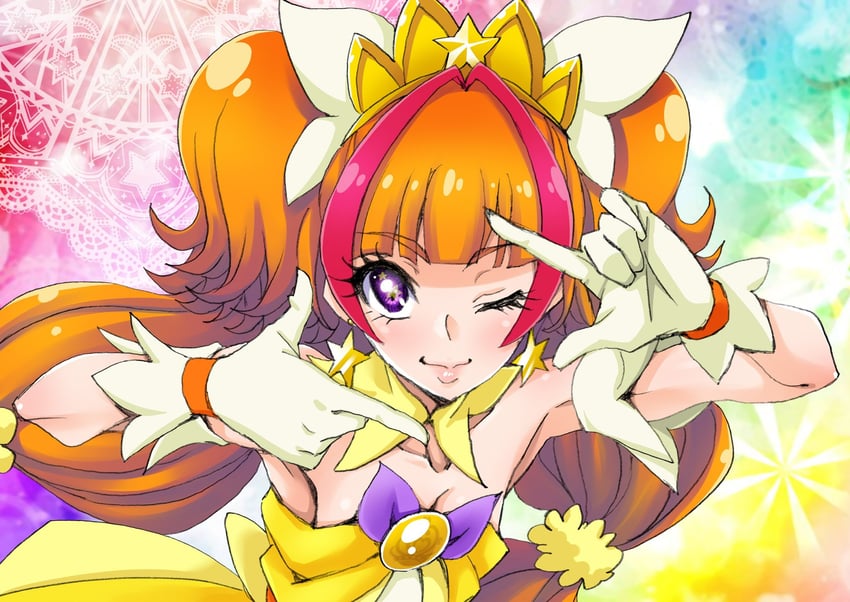 amanogawa kirara and cure twinkle (precure and 1 more) drawn by eunos
