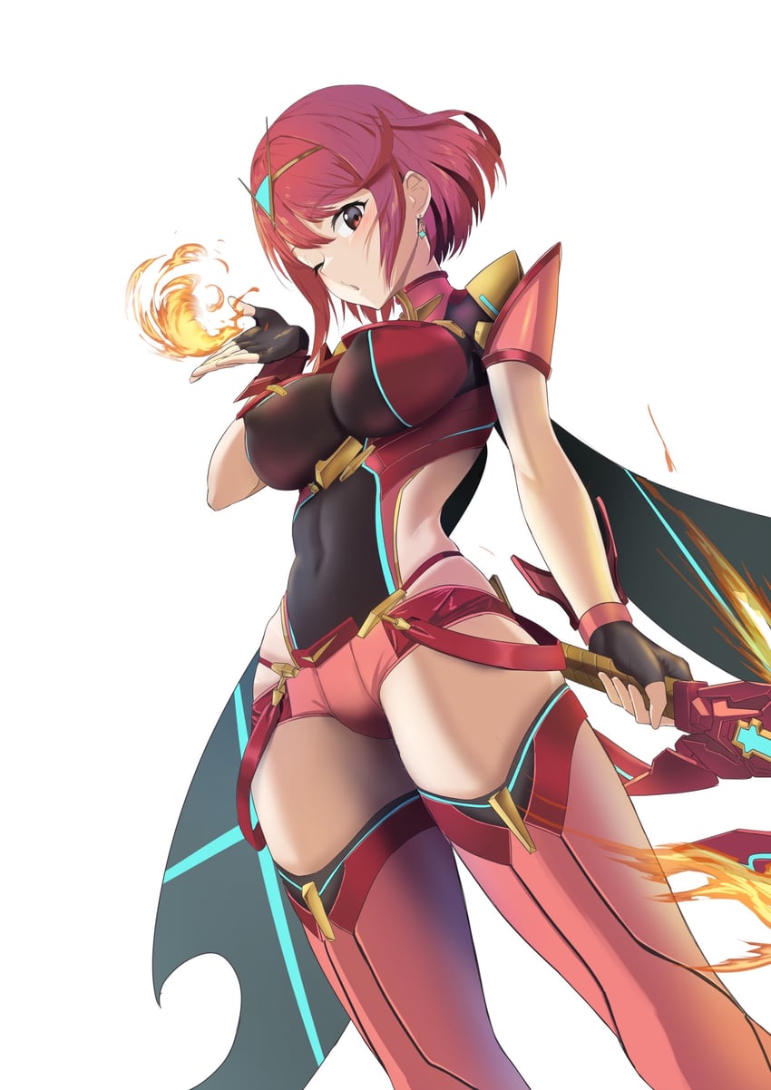 pyra (xenoblade chronicles and 1 more) drawn by lom_(lom_lom_8)