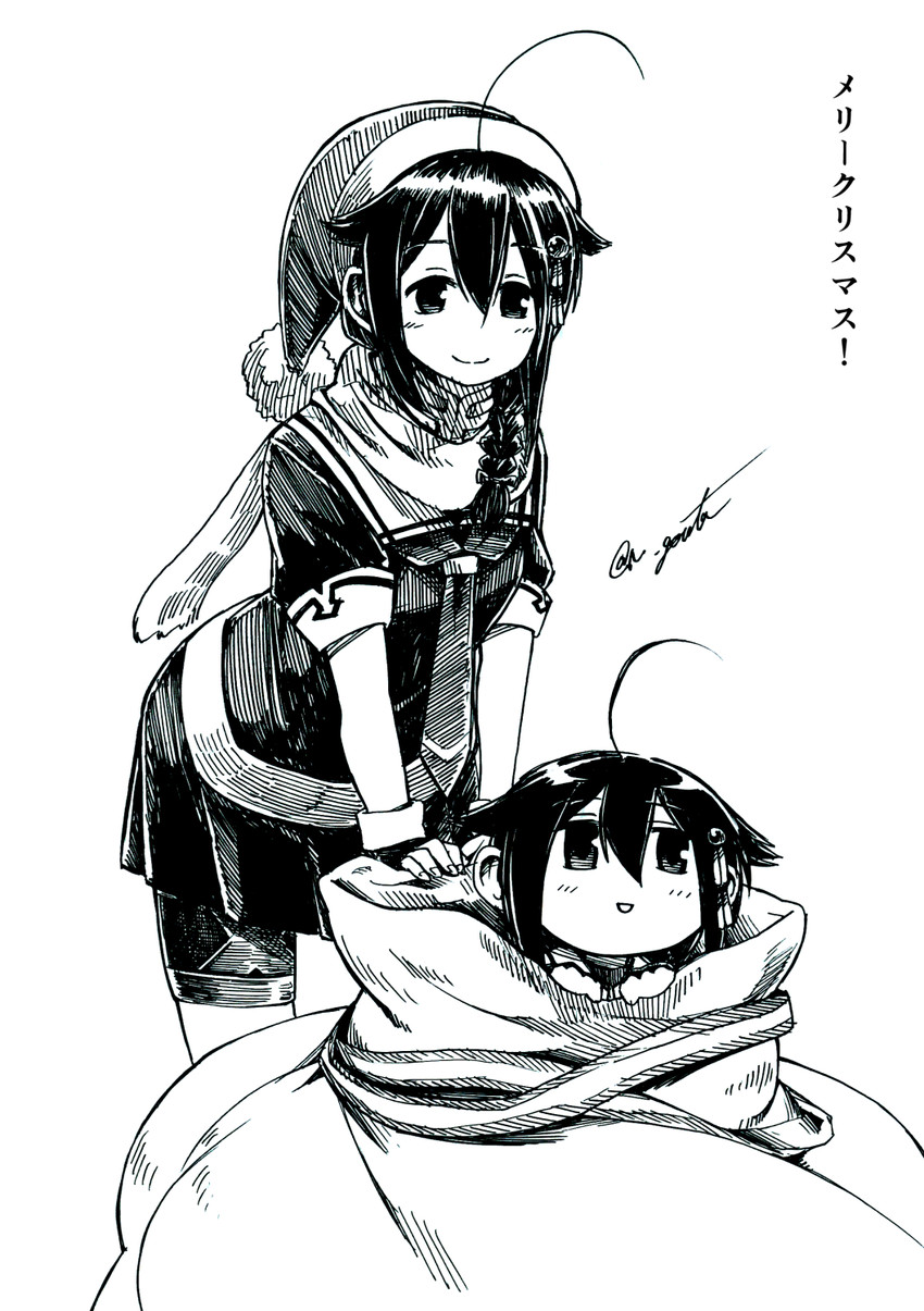 shigure and shigure kai ni (kantai collection) drawn by gouta_(nagishiro6624)