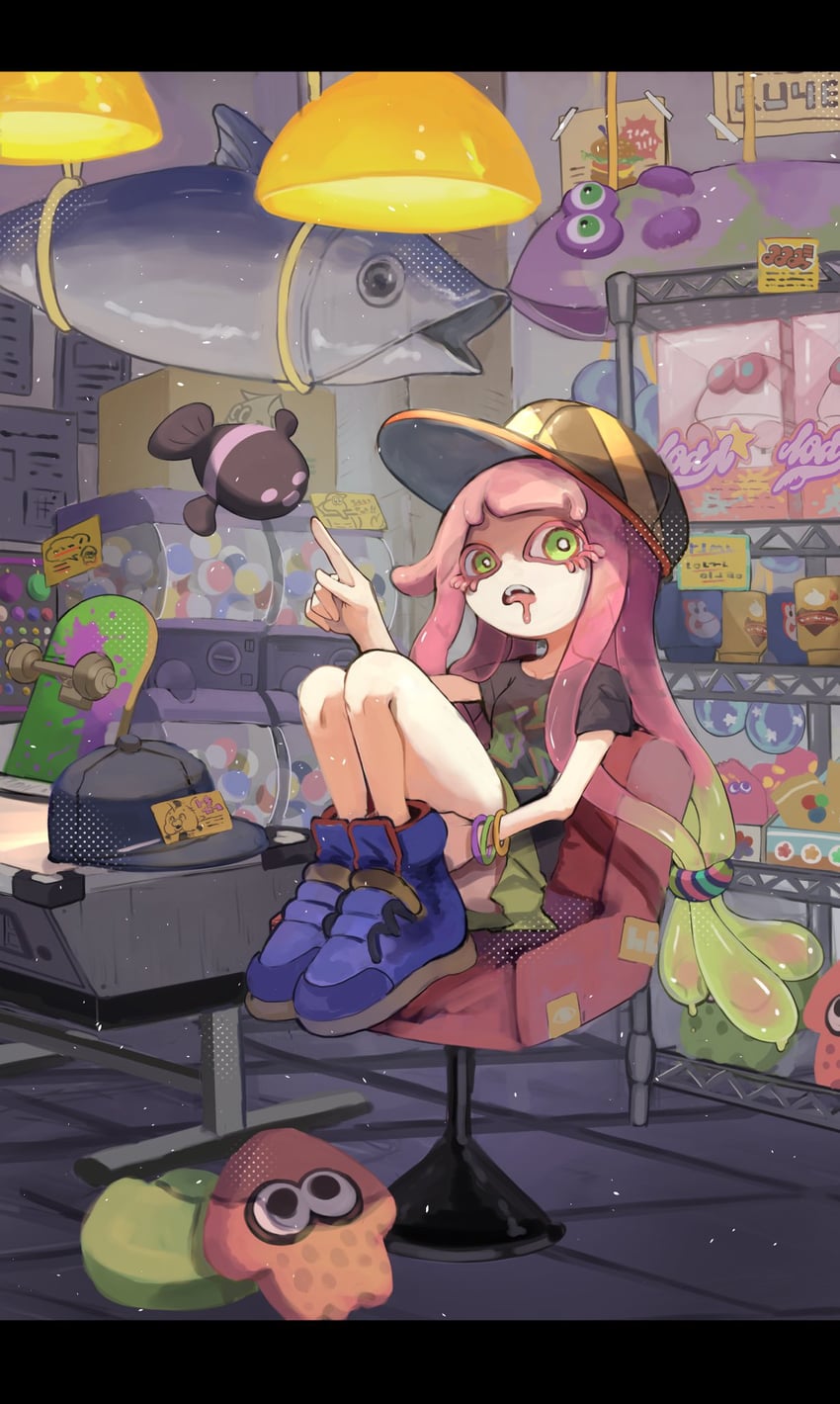 harmony and harmony's clownfish (splatoon and 1 more) drawn by okaranko