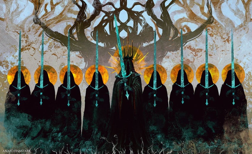 nazgul and witch king of angmar (tolkien's legendarium and 1 more) drawn by anato_finnstark