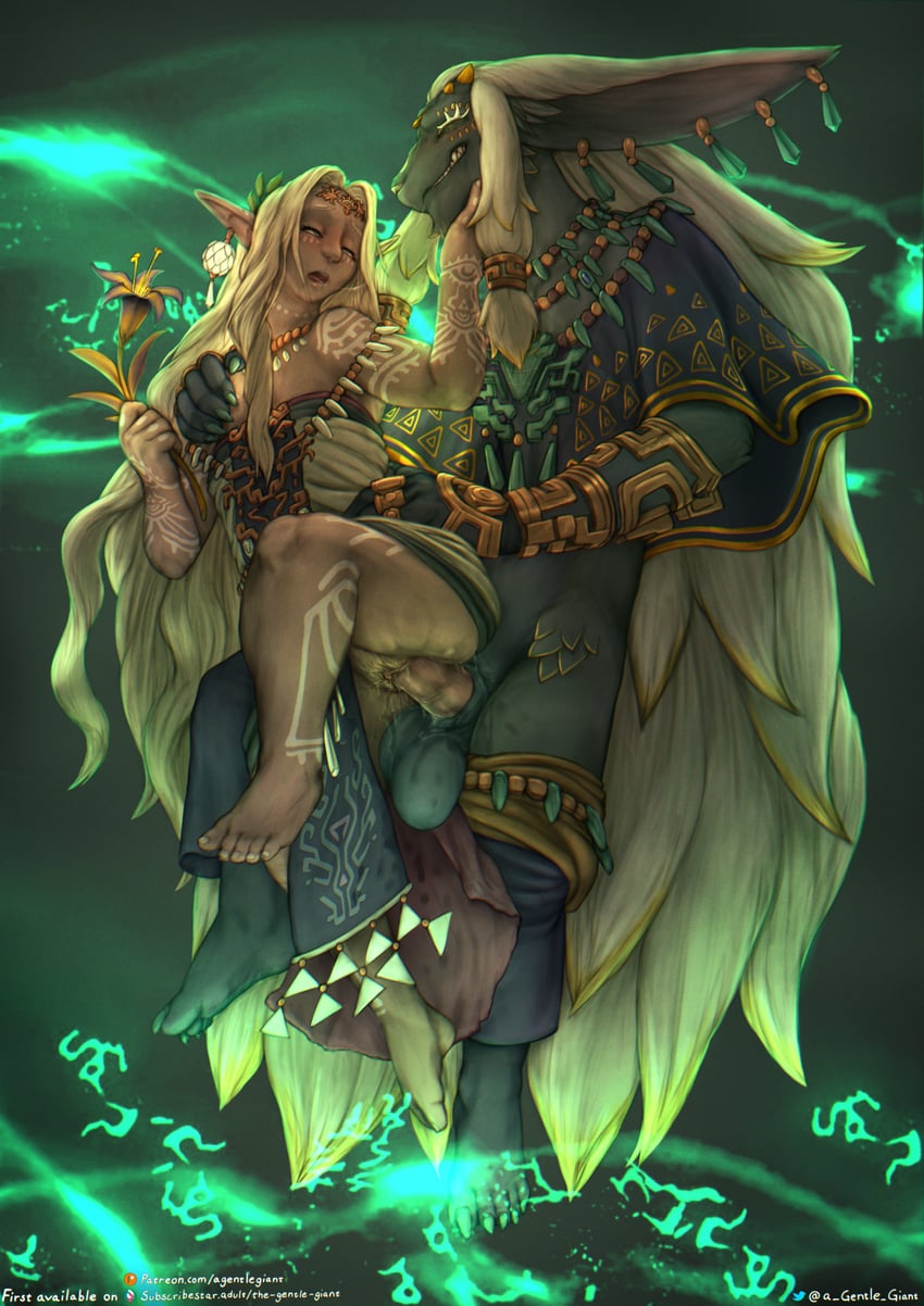 sonia and rauru (the legend of zelda and 1 more) drawn by the_gentle_giant