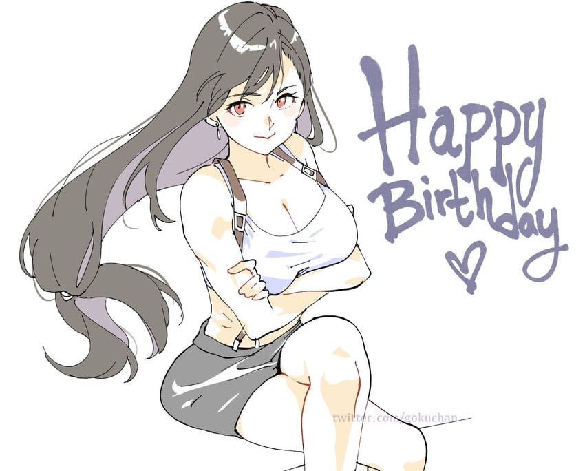 tifa lockhart (final fantasy and 1 more) drawn by goku-chan