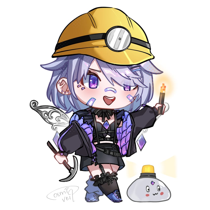 koseki bijou and pebble (hololive and 2 more) drawn by cosmicveil