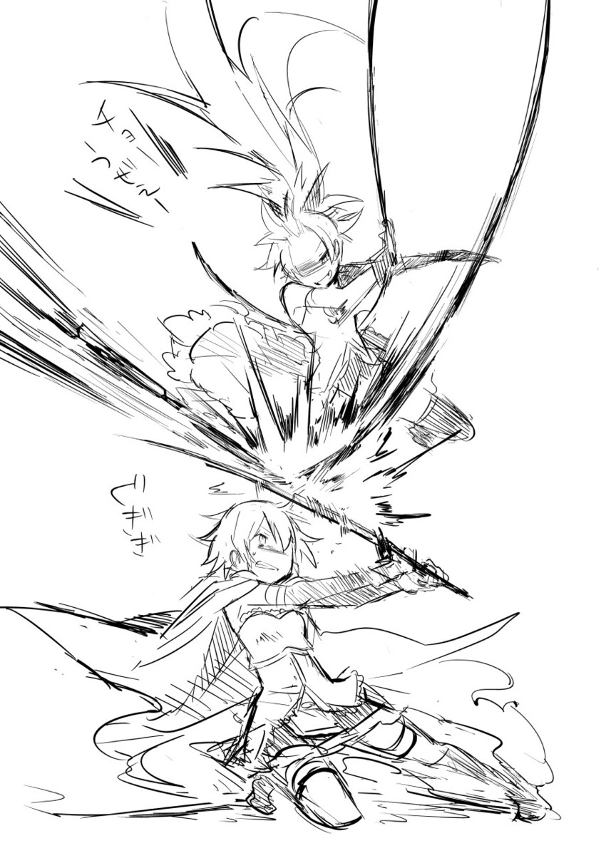 miki sayaka and sakura kyoko (mahou shoujo madoka magica) drawn by hanokage