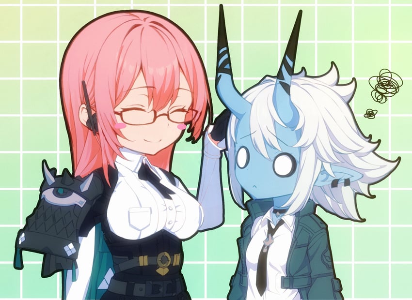 tsukishiro yanagi and soukaku (zenless zone zero) drawn by kakk_e