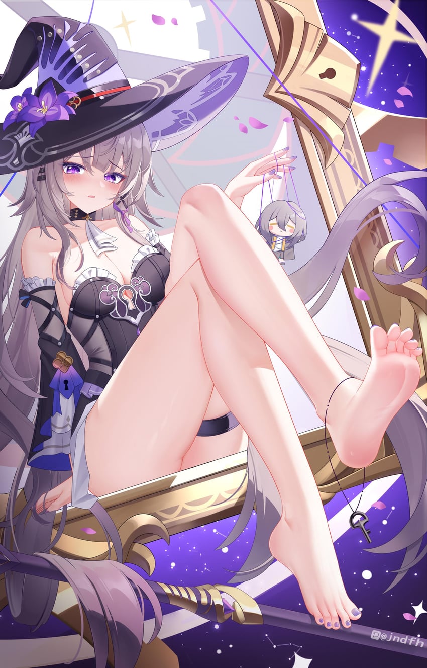 trailblazer, stelle, herta, and the herta (honkai and 1 more) drawn by jndfh