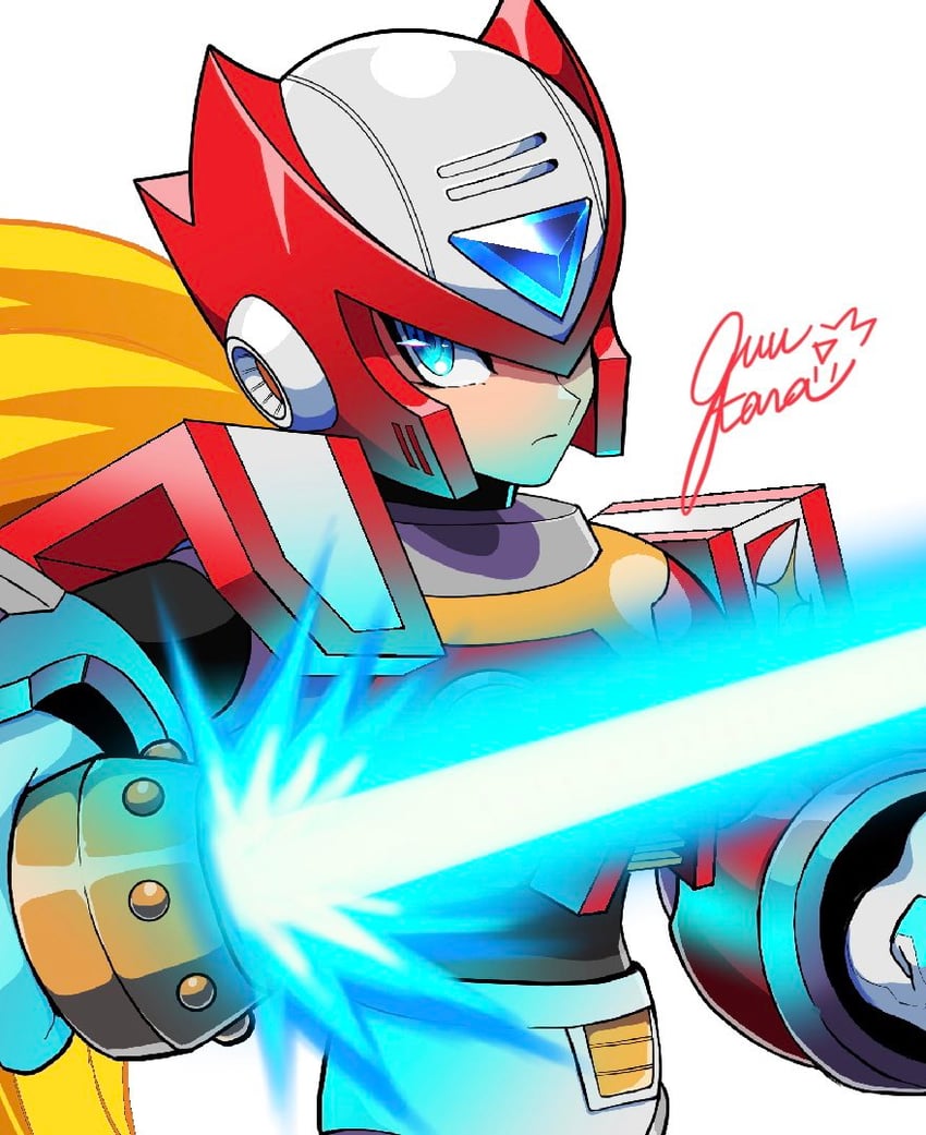 zero (mega man and 1 more) drawn by guutara