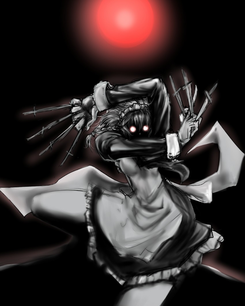 izayoi sakuya and alexander anderson (touhou and 1 more) drawn by ledjoker07