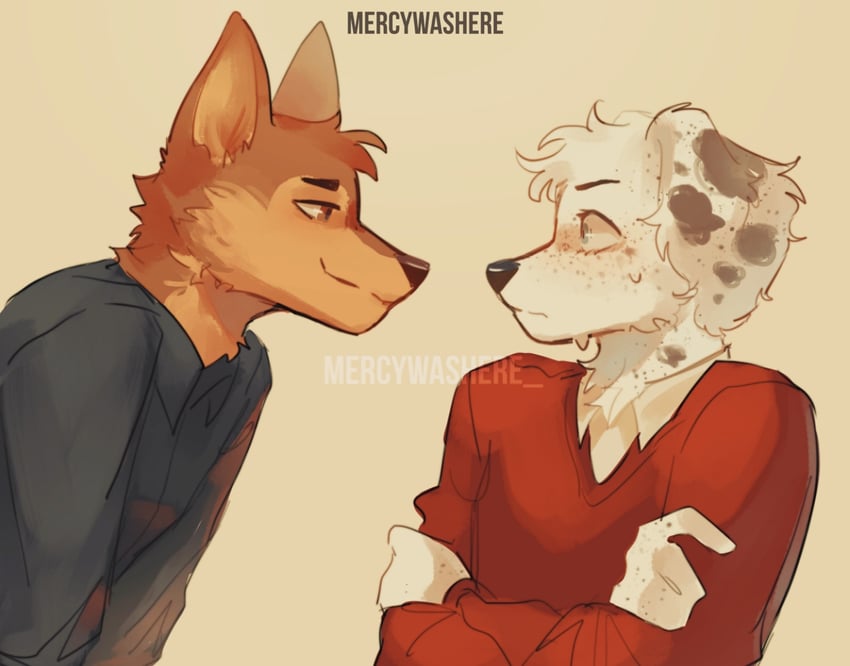 marshall and chase (paw patrol) drawn by mercywashere