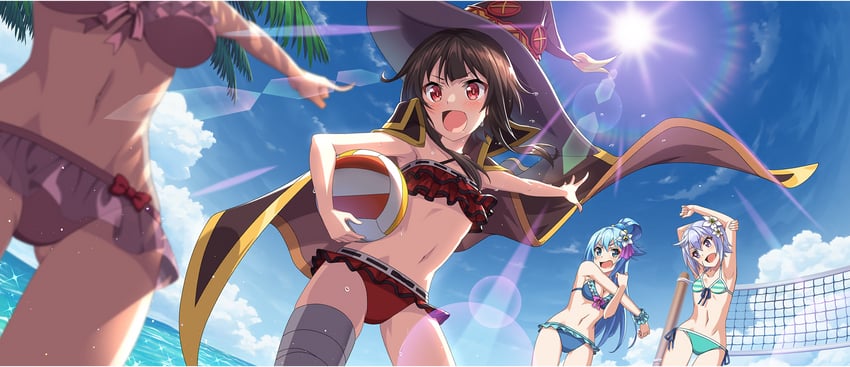 megumin, aqua, yunyun, and chris (kono subarashii sekai ni shukufuku wo! and 1 more)
