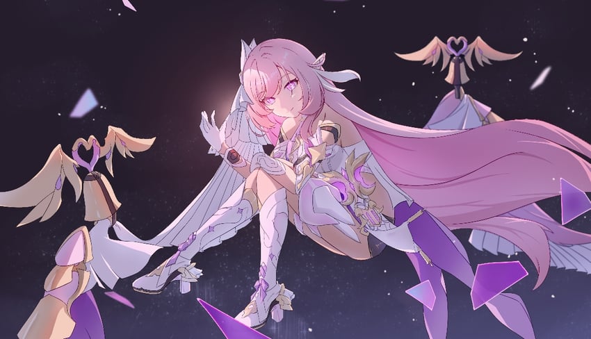 elysia (honkai and 1 more) drawn by huangyou_ban_rousong