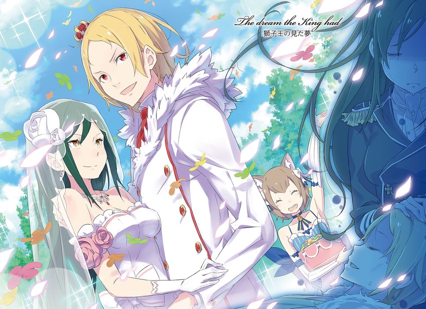 felix argyle, crusch karsten, and fourier rugnica (re:zero kara hajimeru isekai seikatsu) drawn by ootsuka_shin'ichirou
