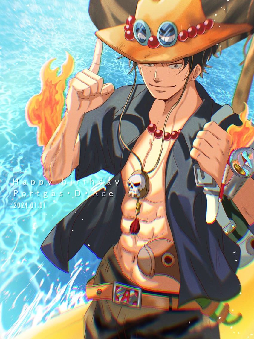 portgas d. ace (one piece) drawn by suzu_(suzuran_piece)