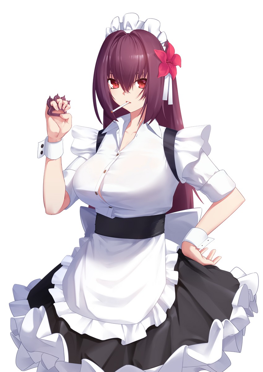 scathach (fate and 1 more) drawn by wuya_(pixiv11562309)