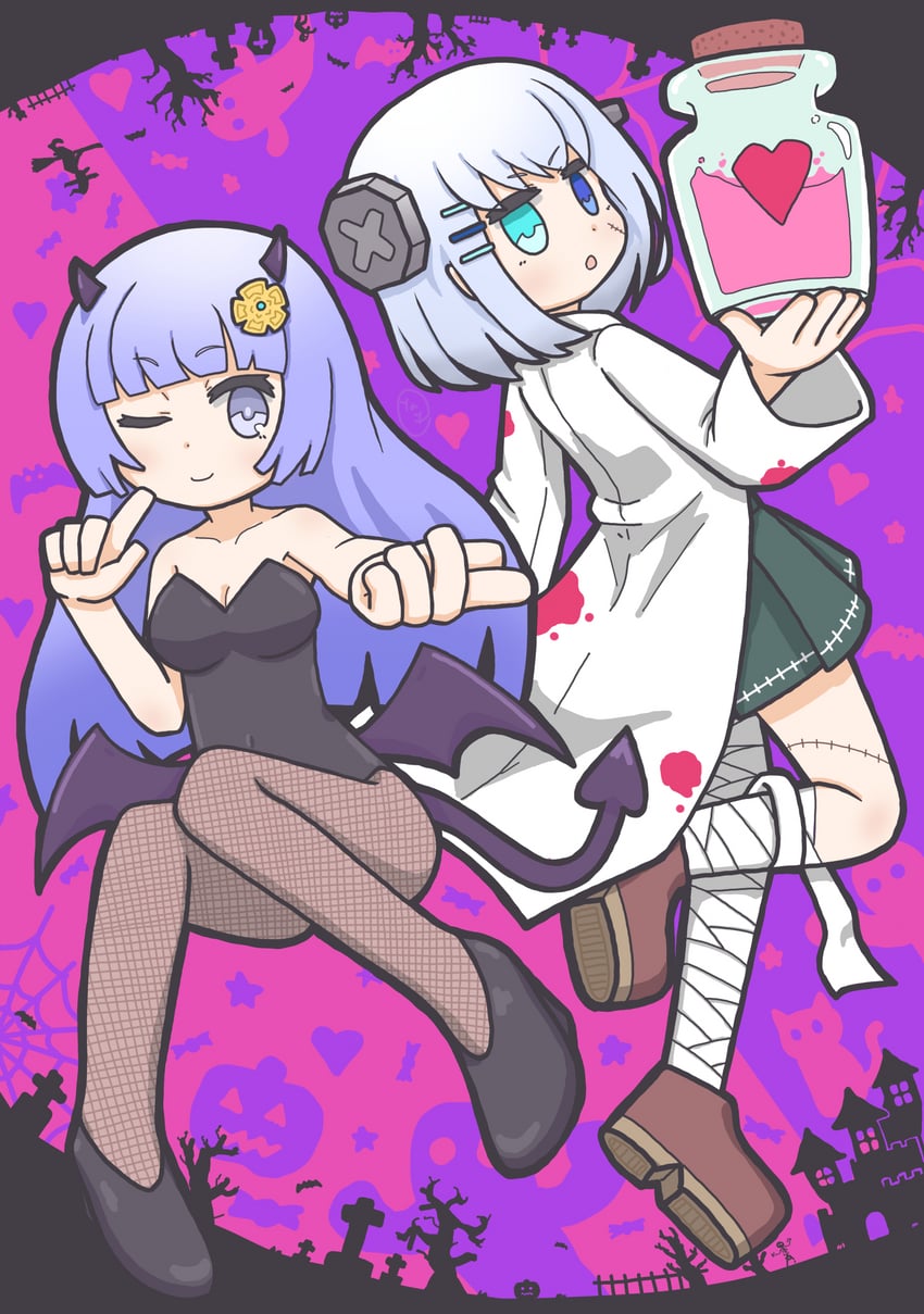 tobiichi origami and izayoi miku (date a live) drawn by yaye5353