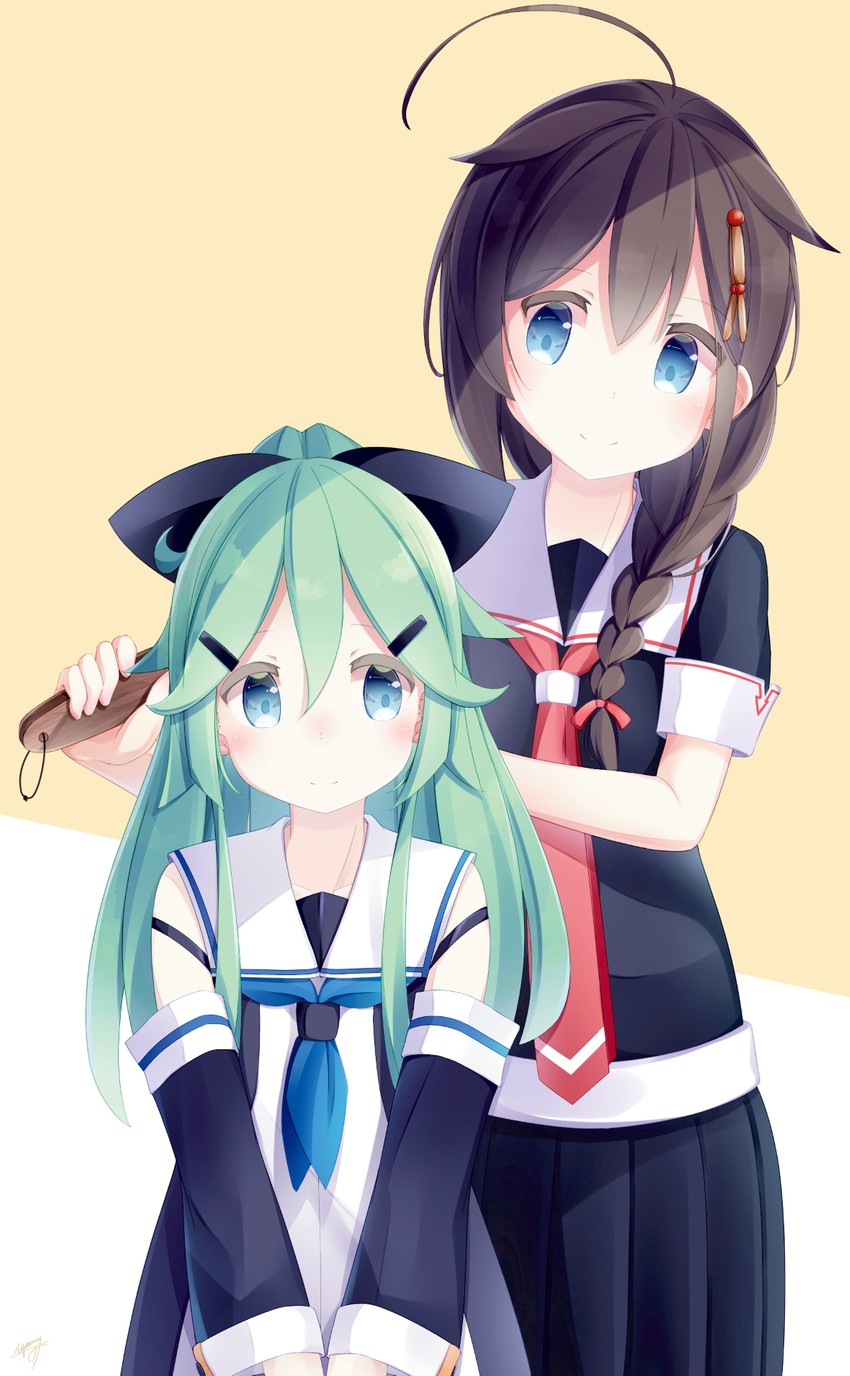 shigure, shigure kai ni, and yamakaze (kantai collection) drawn by iyama_nami