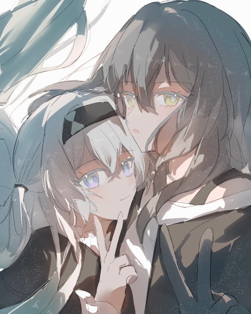trailblazer, firefly, and stelle (honkai and 1 more) drawn by minutes_(minutes_draw)