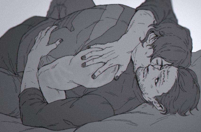 sam porter bridges and higgs (death stranding) drawn by hamms_hamss