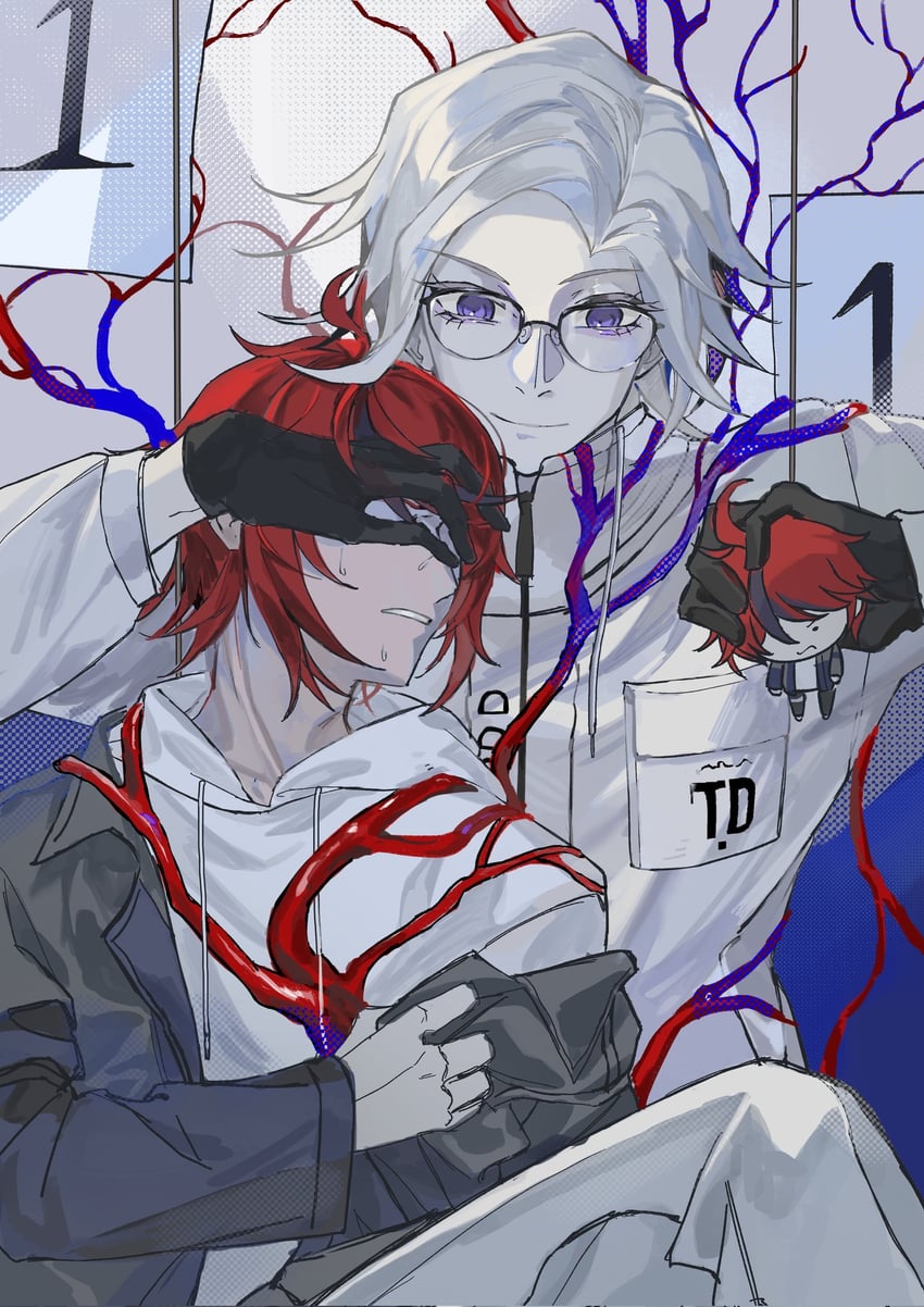 aotsuki eito and sumino takumi (the hundred line -last defense academy-) drawn by youshi1201