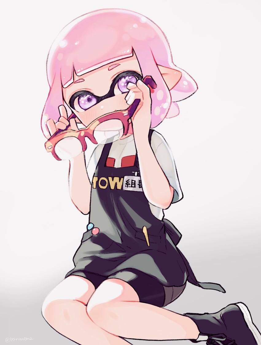 inkling player character and inkling girl (splatoon) drawn by amezawa_koma