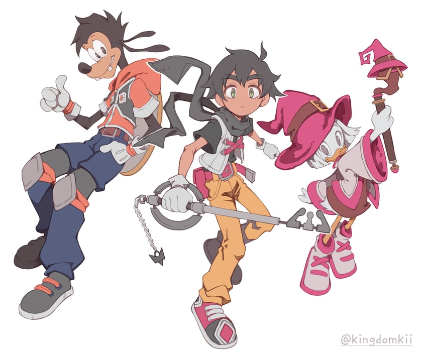 max goof and webby vanderquack (original and 4 more) drawn by kii_(kingdomkii)