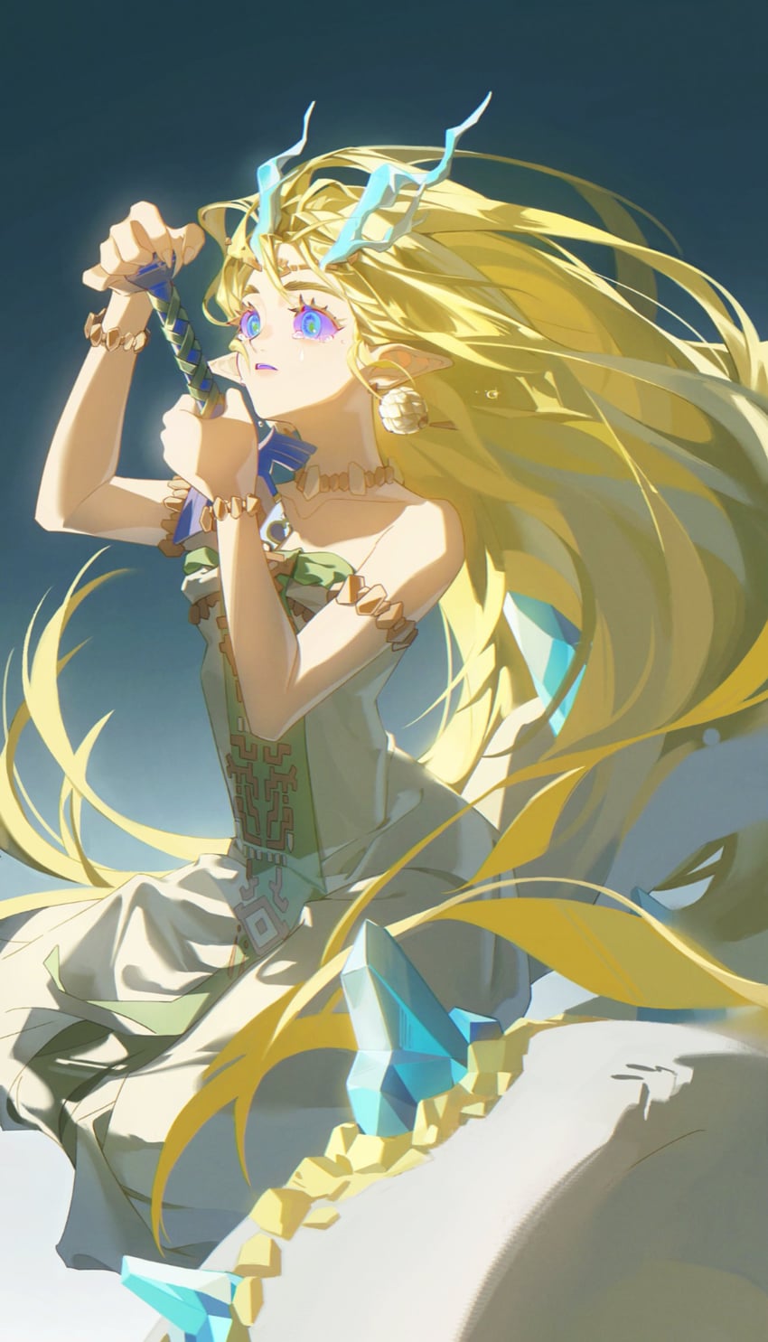 princess zelda and light dragon (the legend of zelda and 1 more) drawn by yuemianning