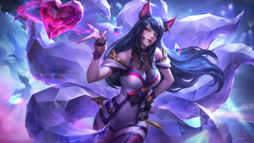 ahri and k/da ahri (league of legends) drawn by mxt