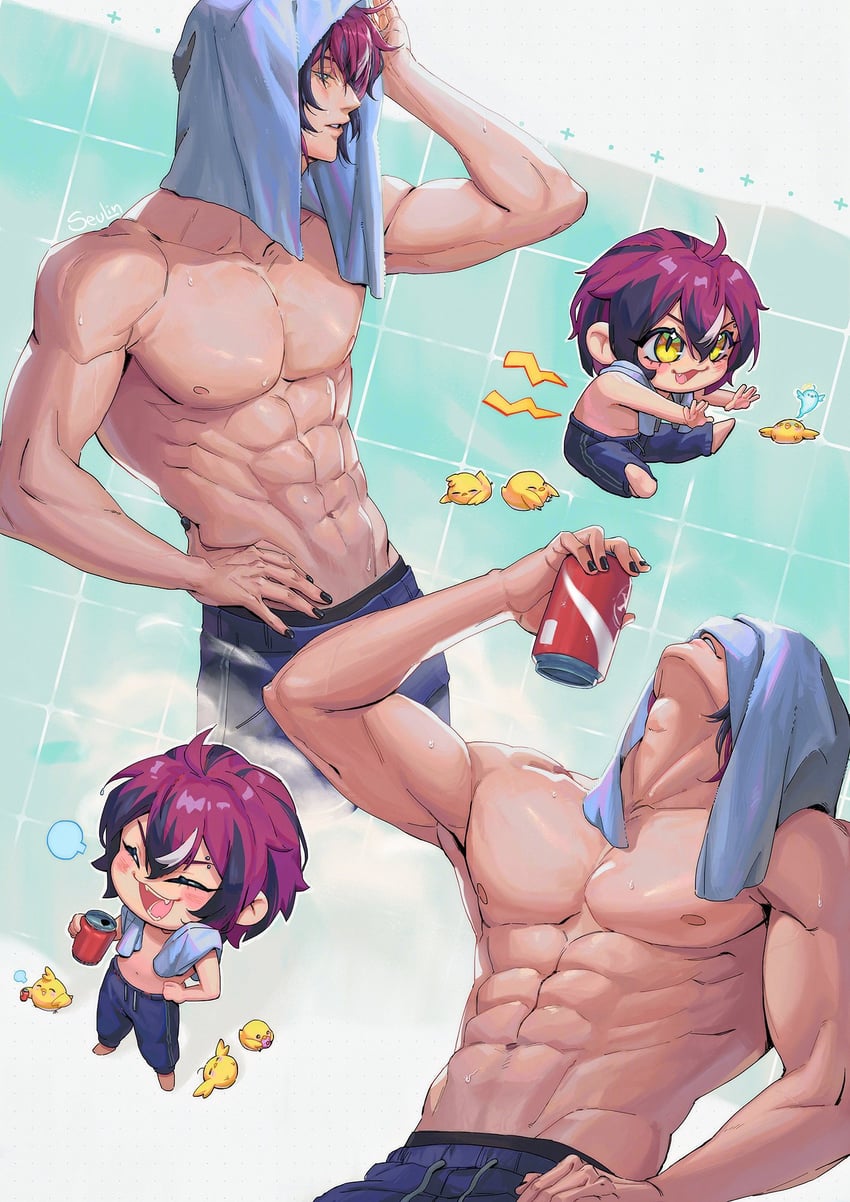 doppio dropscythe and scythekick (nijisanji and 1 more) drawn by seulin