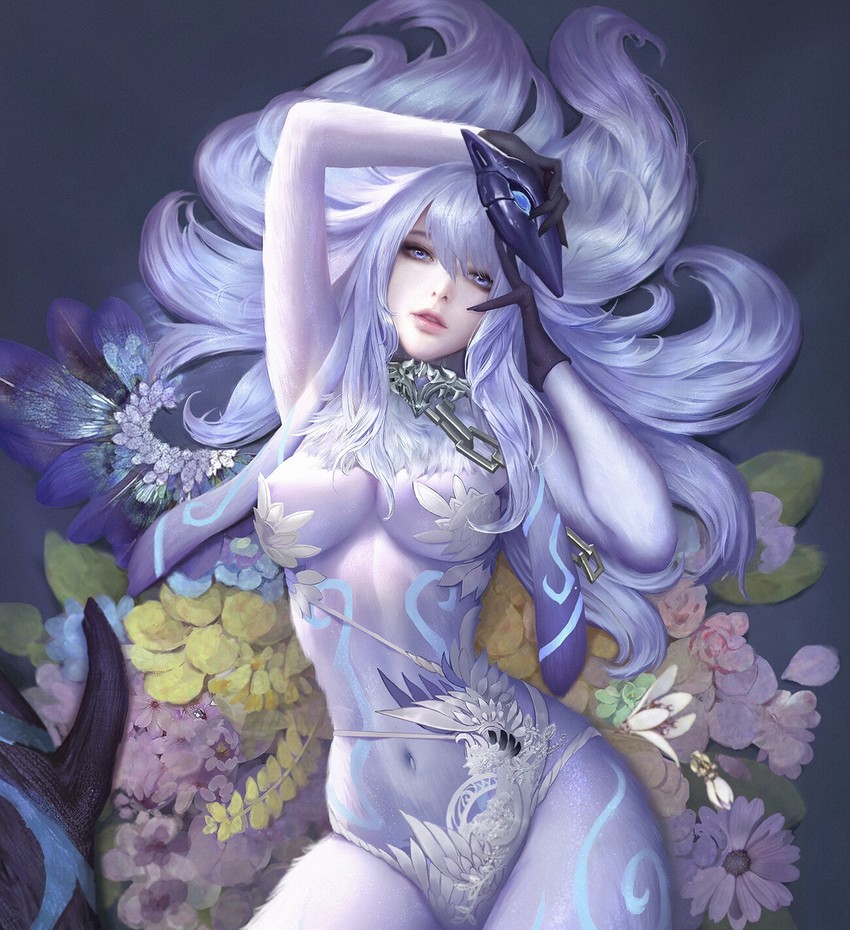 kindred, lamb, and wolf (league of legends) drawn by wang_chen