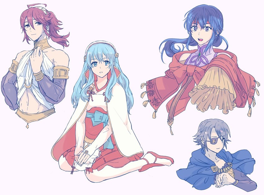 seliph, eirika, sakura, olivia, niles, and 3 more (fire emblem and 6 more) drawn by tonton318831