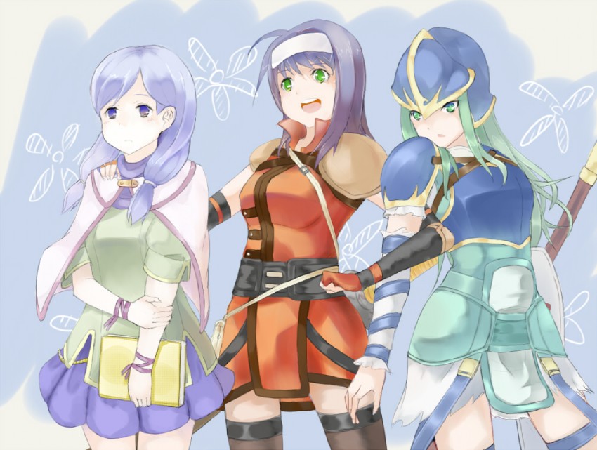 mia, nephenee, and ilyana (fire emblem and 1 more) drawn by shiina_maru