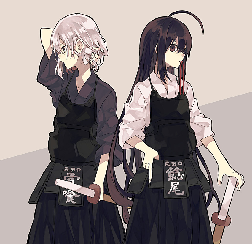 namazuo toushirou and honebami toushirou (touken ranbu) drawn by aizawa_mota