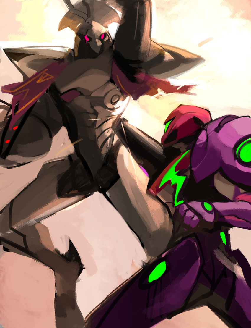 samus aran and raven beak (metroid and 1 more) drawn by 33dot